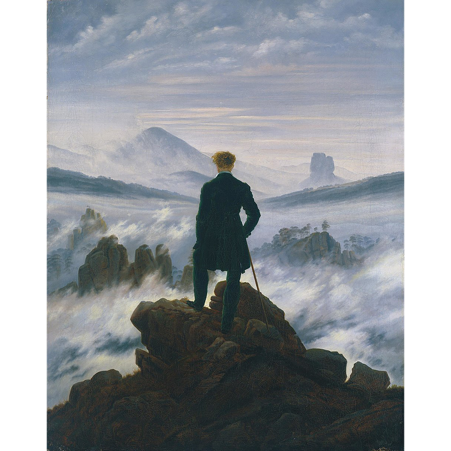 Caspar David Friedrichs Bild „Der Wanderer über dem Nebelmeer“